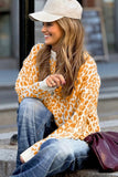 Women's Leopard Drop Shoulder Chunky Cardigan Sweater | Zarnesh