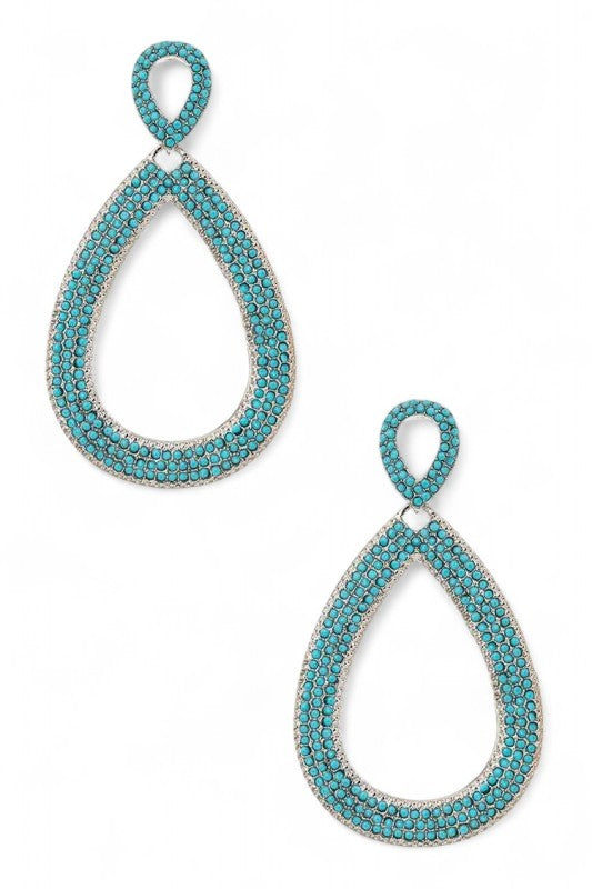 Women's Lightweight Stone Pave Teardrop Versatile Earrings | Zarnesh