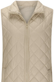 Women’s Long Zip-Up Front Thin Quilted Long Vest | Zarnesh