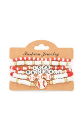 Women’s Love Baseball Stretch Fit Bracelet Set | Zarnesh