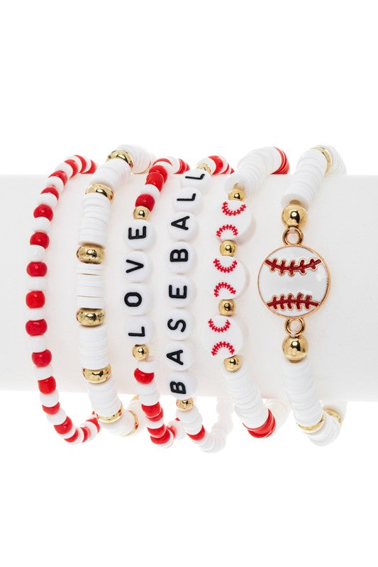 Women’s Love Baseball Stretch Fit Bracelet Set | Zarnesh