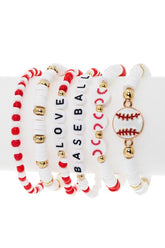 Women’s Love Baseball Stretch Fit Bracelet Set | Zarnesh