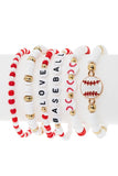 Women’s Love Baseball Stretch Fit Bracelet Set | Zarnesh