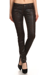 Women's Low Rise Metallic Print Skinny jeans Pants | Zarnesh