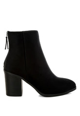 Women's Lycra Block Heel Ankle Boots | Zarnesh