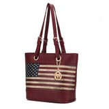 Women's MKF American Flag Patriotic Shoulder Tote Bag | Zarnesh