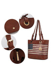 Women's MKF American Flag Patriotic Shoulder Tote Bag | Zarnesh