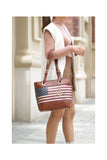 Women's MKF American Flag Patriotic Shoulder Tote Bag | Zarnesh