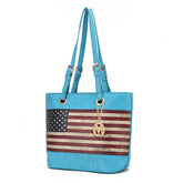 Women's MKF American Flag Patriotic Shoulder Tote Bag | Zarnesh