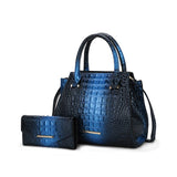 Women's MKF Croc Embossed Tote Wallet Set | Zarnesh