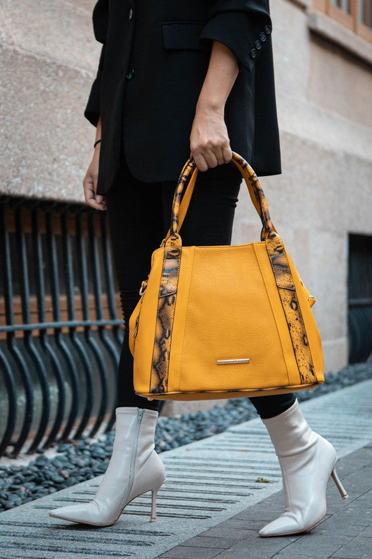 Women's MKF Leather Snake embossed Tote Handbag | Zarnesh