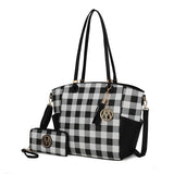 Women's MKF Plaid Tote Bag with Wallet | Zarnesh