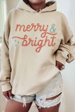 Women’s Merry and Bright Christmas Graphic Hoodie | Zarnesh