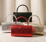 Women’s Mini Metallic Glitter Top Handle Handbag Clutch | Zarnesh