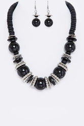 Women's Mix Beads & Disks Necklace Set | Zarnesh