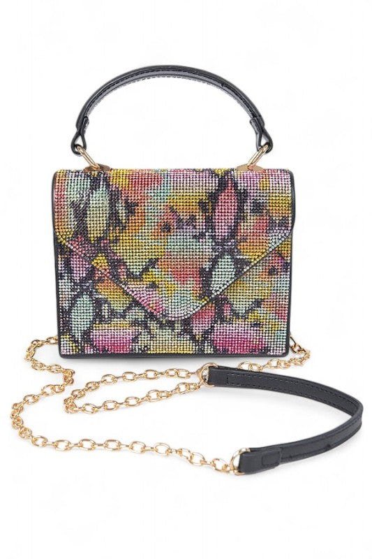Women's Mix Color Rhinestone Embellished Crossbody Bag | Zarnesh