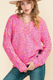 Women Mixed Color Chunky Knit Sweater | Zarnesh