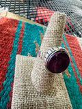 Women’s Navajo Silver & Purple Spiny Ring | Zarnesh