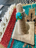Women’s Navajo Silver & Sonoran Turquoise Mountain Rings | Zarnesh