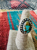 Women’s Navajo Sterling Silver & Royston Turquoise Rings | Zarnesh