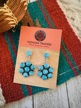 Women's Navajo Sterling Silver & Turquoise Cluster Dangle Earrings | Zarnesh