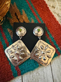Women’s Navajo Turquoise Sterling Silver Concho Dangle Earrings | Zarnesh