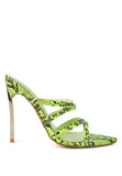 Women's Nightclub High Heeled Neon Animal Sandals | Zarnesh