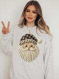 Women’s Christmas Santa Graphic Crochet Graphic Sweatshirt | Zarnesh