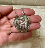 Women’s Ocean Sterling Jasper Heart Sterling Silver Pendant | Zarnesh