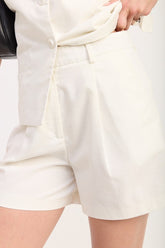 Women’s High Waisted Pleated Halter Vest Shorts Set | Zarnesh