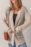 Women’s Open Front Colorblock Pocketed Cardigan | Zarnesh
