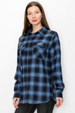 Women’s Oversize Plaid Checker Button-Down Flannel Shirt | Zarnesh