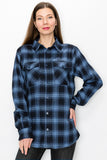 Women’s Oversize Plaid Checker Button-Down Flannel Shirt | Zarnesh