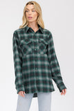 Women’s Oversize Plaid Checker Button-Down Flannel Shirt | Zarnesh