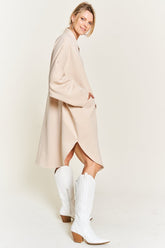Women’s Oversized Beige Kimono Knit Cardigan Coat | Zarnesh
