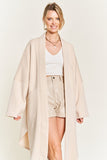 Women’s Oversized Beige Kimono Knit Cardigan Coat | Zarnesh