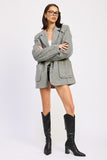 Women’s Oversized Short Coat with Pockets | Zarnesh