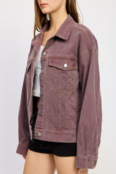 Women’s Oversized Vintage Denim Shirt Jacket | Zarnesh