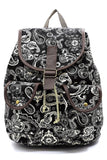 Women's Paisley Printed Canvas Backpack | Zarnesh