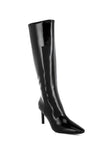 Women's Patent Faux Leather Calf Boots | Zarnesh