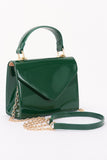 Women's Patent Leather Top Handle Swing Bag | Zarnesh