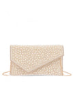 Women's Pearl Rhinestone Envelope Clutch Bag | Zarnesh