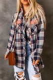 Women’s Contrast Hooded Drawstring Plaid Shacket | Zarnesh