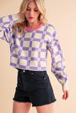 Women’s Plaid Checkered Pattern Pam Sweater | Zarnesh