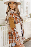 Women's Plaid Color Block Patchwork Pocket Shirt Shacket | Zarnesh