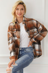 Women’s Plaid Flap Chest Pockets Flannel Shacket | Zarnesh