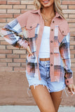 Women’s Plaid Patchwork Corduroy Button-Up Shacket | Zarnesh