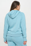 Women’s Plus Half-Zip Thumb Holes Pocket Hoodie | Zarnesh