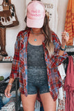 Women’s Plus Plaid Button Down Loose Vintage Shirt | Zarnesh