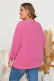 Women’s Plus Size Reverse Seam Corded Ribbed Long Sleeve Top | Zarnesh